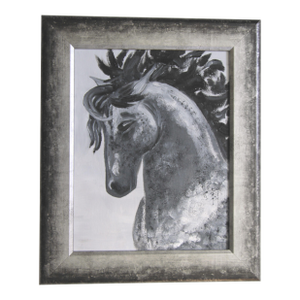 Horse Portrait Black & White Minimalism Expressionism Brutalist Original Oil Painting Cleo Plowden
