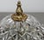 Vintage French Brass and Crystal Ceiling Lamp For Sale - Image 6 of 12