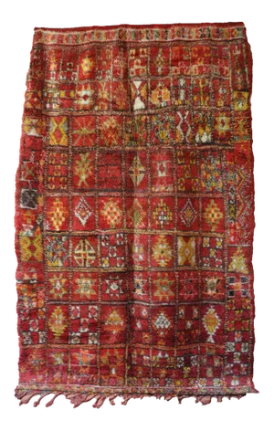 Authentic Vintage 7x11 Ft Moroccan Rug