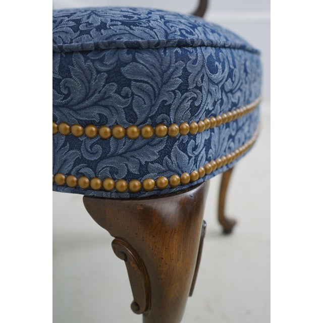 Ethan Allen Mahogany Queen Anne Open Armchair For Sale - Image 9 of 12