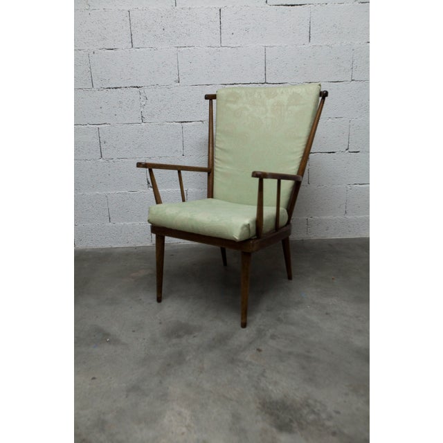 Baumann Fan Armchair from the 1970s Comfortable armchair with webbing seats that are still in good used condition. Foam...