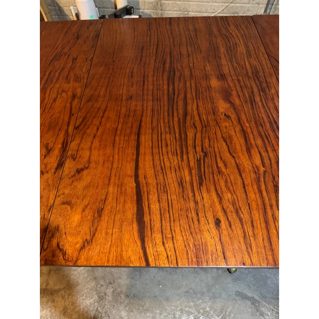 Vintage MCM Danish Rosewood Drop Leaf Dining Room Table Mid Century Modern For Sale - Image 11 of 14
