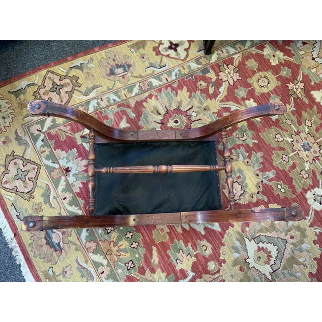 Neoclassical 20th Century Neoclassical Paw Foot Detail Footstool For Sale - Image 3 of 12