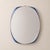 Mid-Century Modern Space Age Italian Cobalt Blue Mirror Curved Glass in the style of Cristal Art, 1970s For Sale - Image 3 of 7