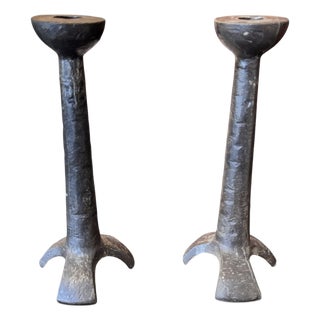 Bronze Candleholders by Horst Dalbeck, Germany, 1970, Set of 2 For Sale