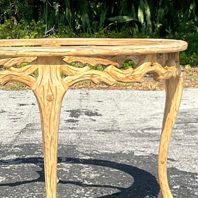 Mid 20th Century Vintage Regency Faux Bois Dining Table For Sale - Image 9 of 13
