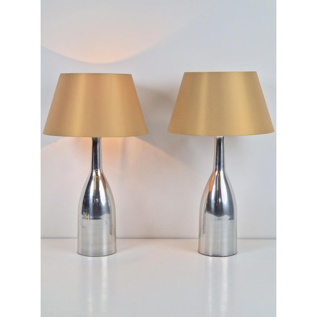 Ikea Vintage Alu Bottle Table Lamp from Ikea, 1980s, Set of 2 For Sale - Image 4 of 10