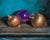 Onions and Ornament by Nancy Bea Miller | Oil Painting of onions and a purple ornament For Sale