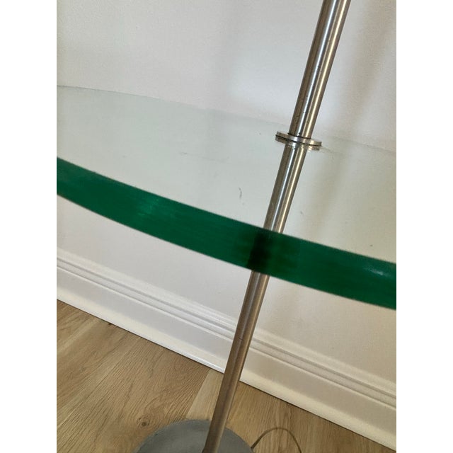 Pair of Laurel Floor Lamps With Glass Side Table For Sale In Orlando - Image 6 of 12