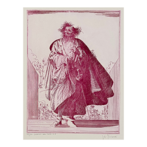 Joseph Pecsenke Pantalone Commedia Dell'Arte Etching