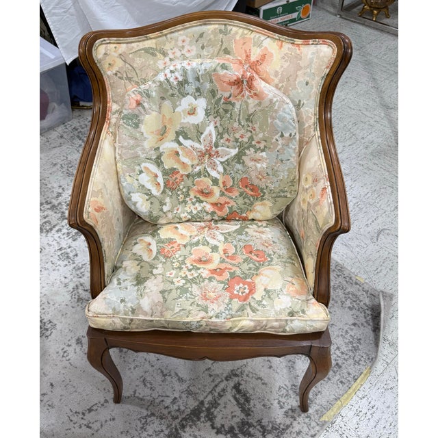 Antique French Louis XV armchair Excellent condition lightly used Measurements : 34in Tall /24in Wide /14in Deep Seat...