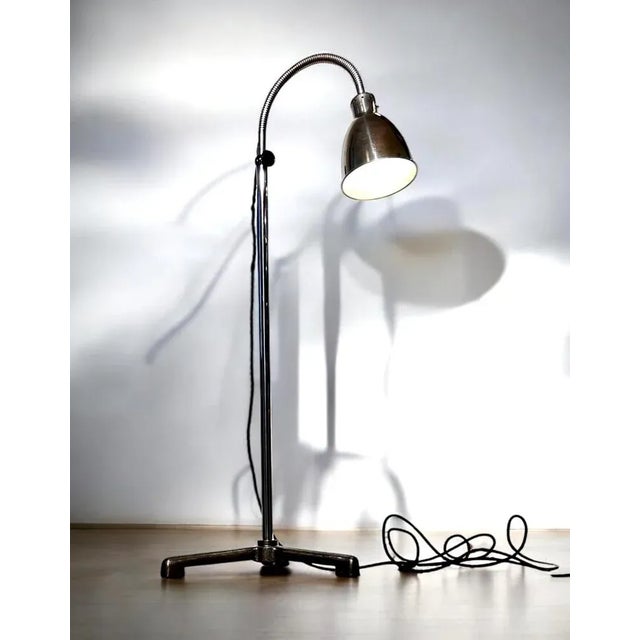 German Modern Bauhaus Floor Lamp by Christian Dell for Bünte & Remmler, 1930s For Sale - Image 11 of 18