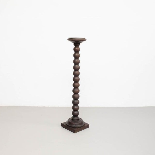 Mid-Century Modern Spanish Wooden Pedestal, 1950 For Sale - Image 18 of 18