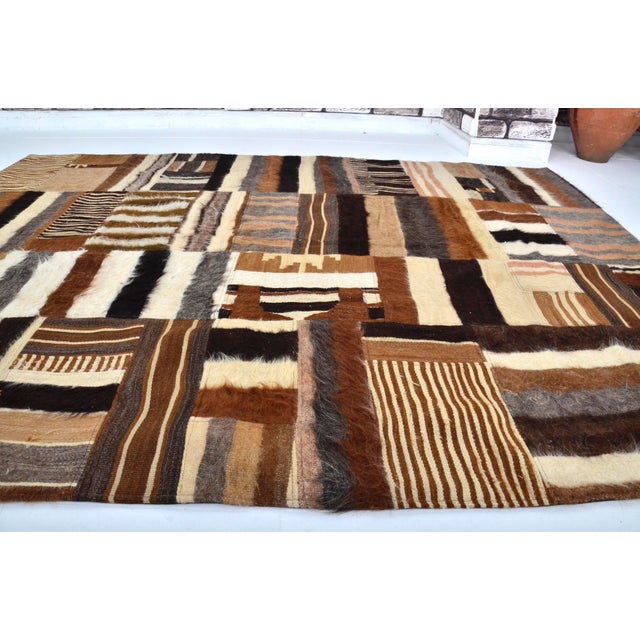 Angora Wool Vintage Anatolian Rug For Sale - Image 9 of 10