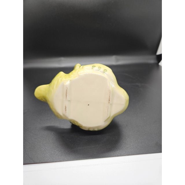 Vintage Hull Pottery Light and Dark Green Ceramic Duck Figurine Planter/Trinket Dish For Sale - Image 4 of 4