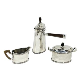 Dutch Silver Chocolate Pot Set, by Kempen & Sons, 1918, Set of 3 For Sale