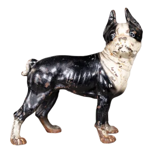 Cast Iron Boston Terrier Doorstop by Hubley C.1910-1940