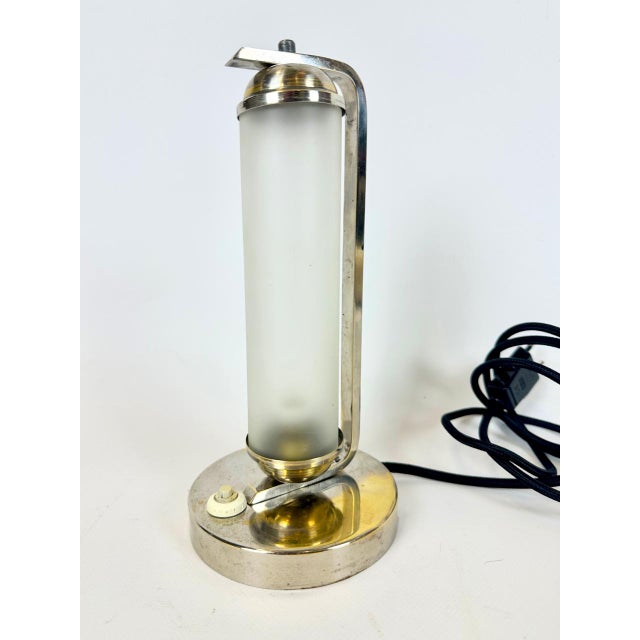 Bauhaus Nickel-Plated Tubular Table Lamp from Elma Weimar, 1930s For Sale - Image 11 of 11