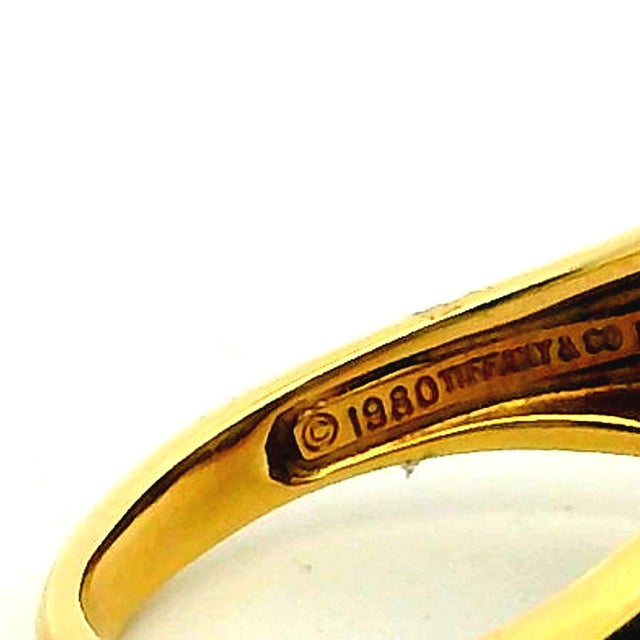 Vintage Tiffany & Co. Paloma Picasso 18k Gold Platinum Diamond Bypass Ring, Size 7.75 For Sale - Image 10 of 14