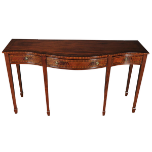 Three Drawer Mahogany Console Table