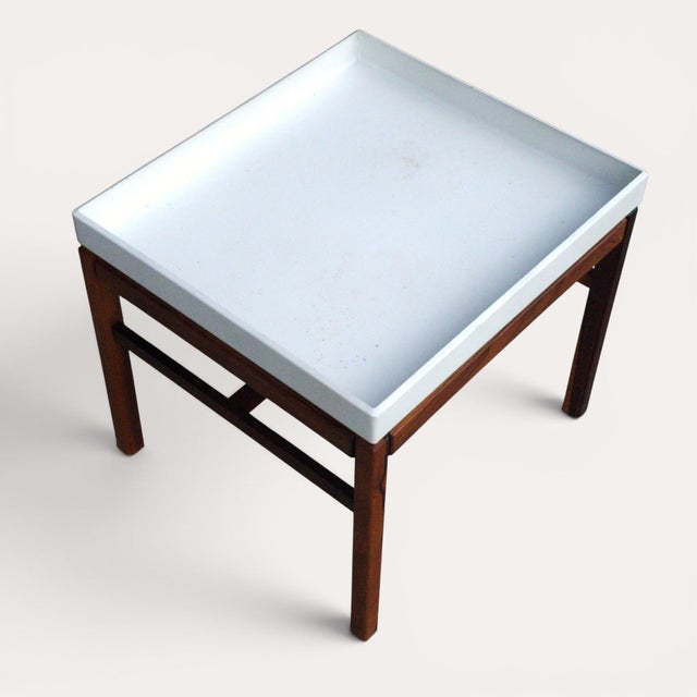 Mid-Century Modern 1960s Swedish Rosewood Plant Stand With Tray For Sale - Image 3 of 5