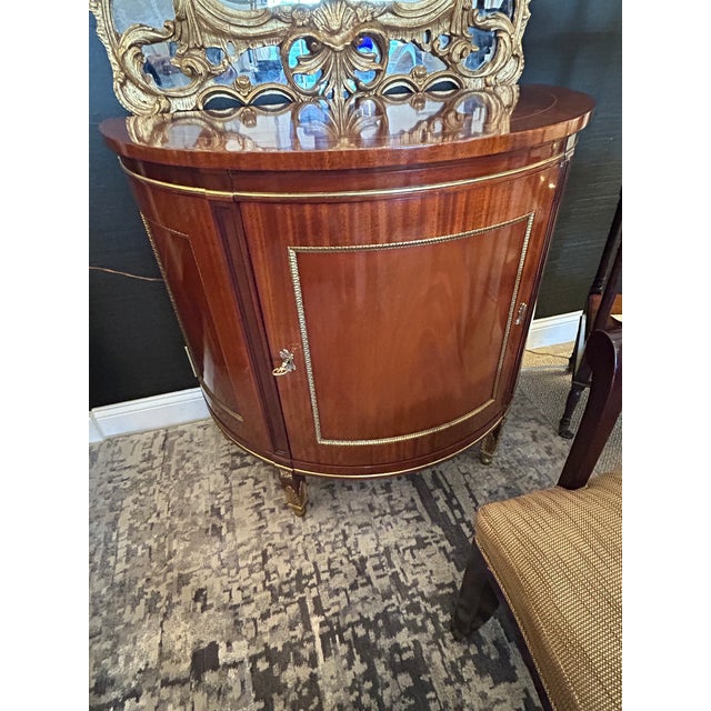 Kindel Furniture Mahogany Demilune Cabinet by Kindel For Sale - Image 4 of 14