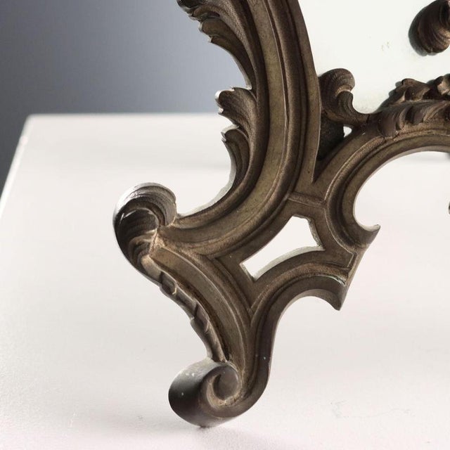 Antique Rococo Table Mirror in Bronze For Sale - Image 10 of 13
