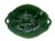 Beautiful Early 1900s Antique Green English Embossed Leaf Majolica Two Handle Serving Tray - 12 Inches Long For Sale In Boston - Image 6 of 13