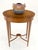 Fine Inlaid Oval Top Adams Style Tapered Legs Lamp Side Table Stand MINT For Sale - Image 9 of 12