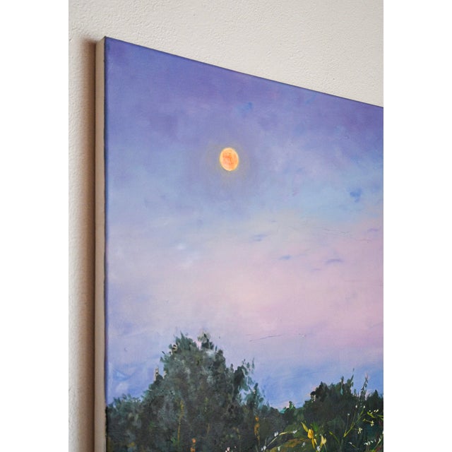 Scenic Painting by Ekaterina Popova Titled Wildflower Dusk For Sale - Image 4 of 7