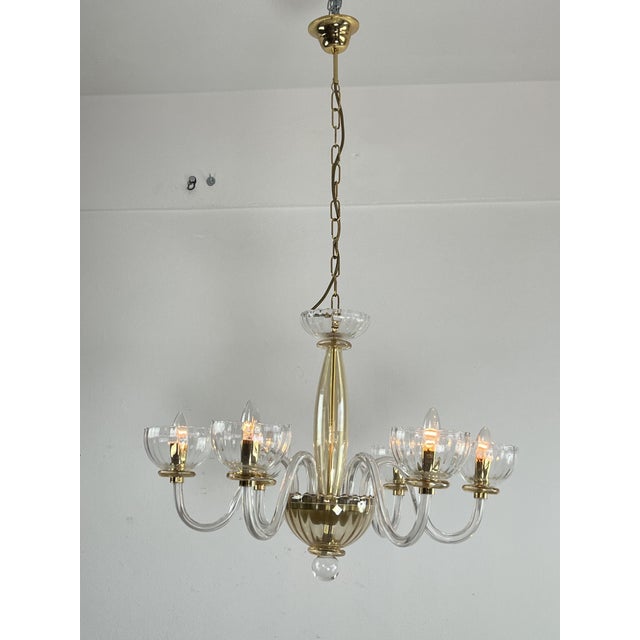 Vintage Murano Glass Chandelier, 1980s For Sale - Image 4 of 15
