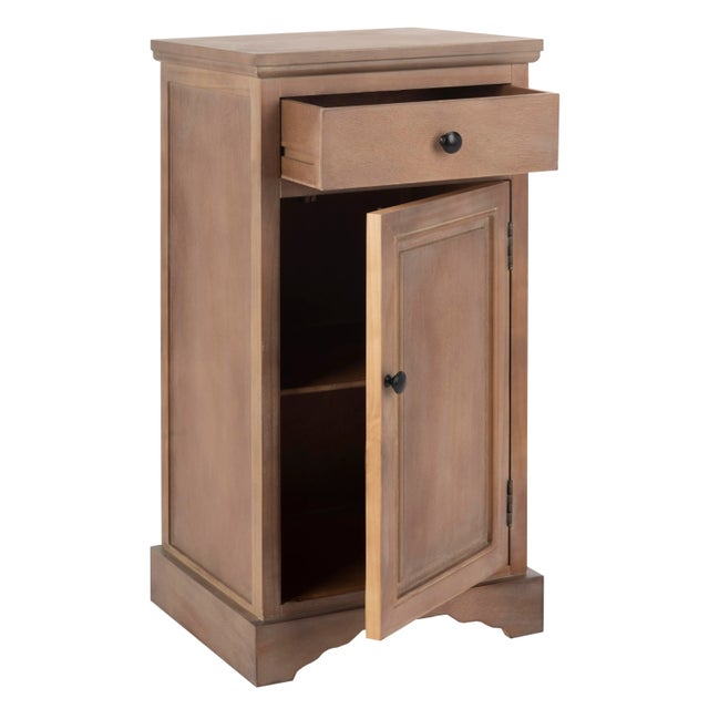 The allure of vintage Louis Philippe style is recreated in the pine cabinet with casual washed natural pine finish.With...