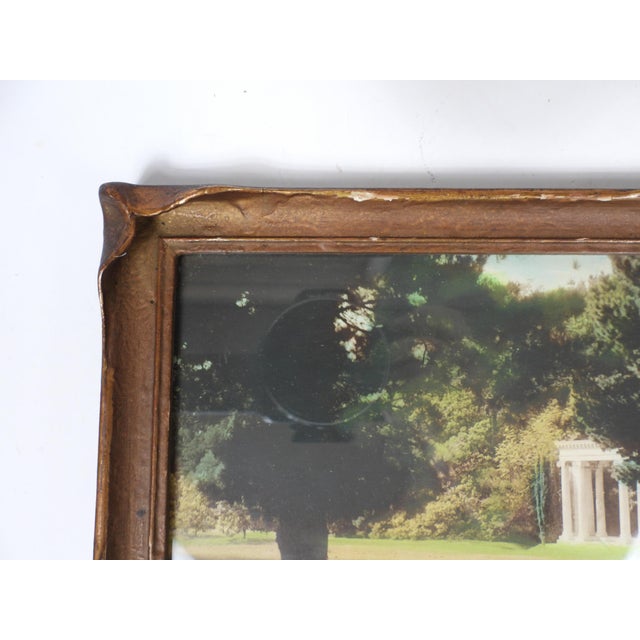 Early 20th Century Batwing Gilt Picture Frame & Folly Photograph For Sale - Image 4 of 6
