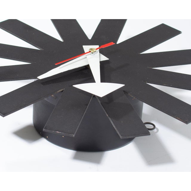 Mid 20th Century Black Asterisk Wall Clock by George Nelson For Sale - Image 5 of 8