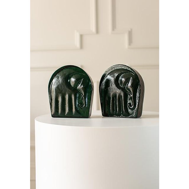 1960's Joel Myers for Blenko Bookends - Set of Two For Sale - Image 9 of 11