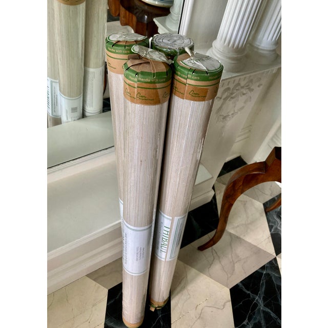 Thibaut T3669 Windward Sisal Grasscloth Wallpaper in Off White - Set of 4 Double Rolls For Sale - Image 12 of 17