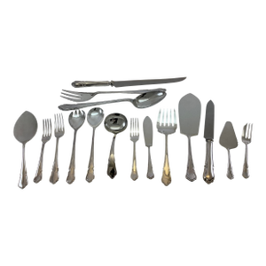 1980s Dessert Spoon & Fork, Du Barry - Set of 12
