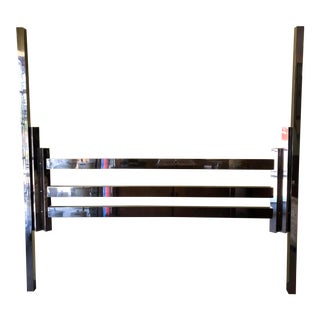 John Mascheroni Signature Collection Chrome King Sized Headboard For Sale