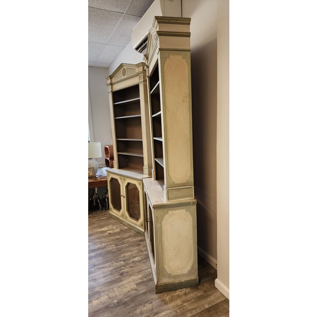 Neoclassical Swedish Style Trompe l'Oeil Bookcases - a Pair | Chairish