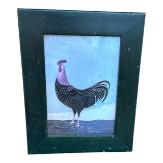1970s Vintage Framed Print of Rooster For Sale