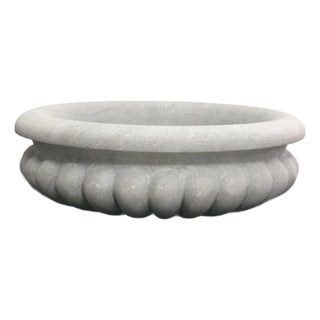 Indian Marble Urli for Kitchen Bowl or Bird Bath For Sale