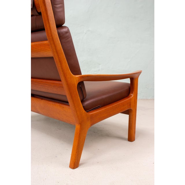 Brown Vintage Danish Teak Sofa by Juul Kristensen, 1960s For Sale - Image 8 of 18