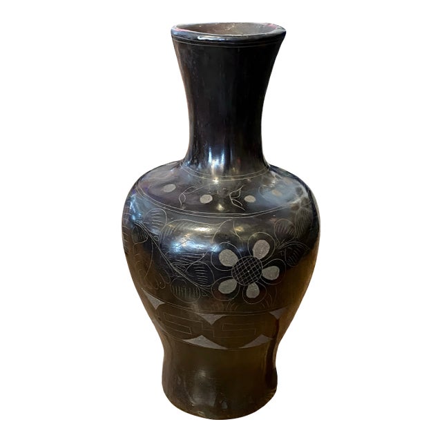 Mexican Black Vase For Sale