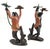 Candlestick Pair - Large Antique Hand Painted Bronze Frogs For Sale - Image 12 of 18