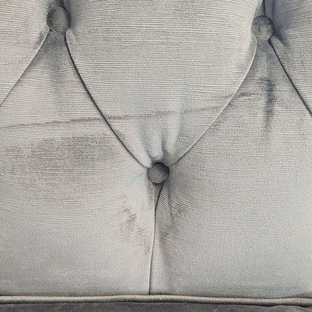 Mitchell Gold + Bob Williams Gray Velvet Sleeper Sofa With Tufted Back For Sale - Image 9 of 10