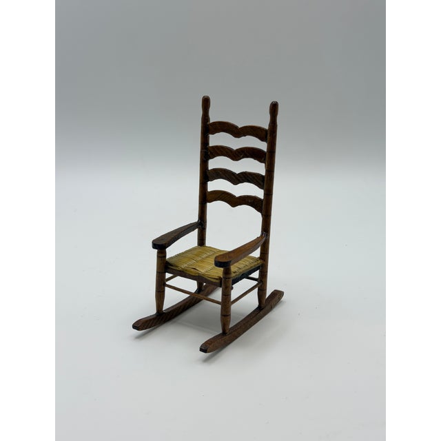 Vintage Shackman Dollhouse Miniature Furniture Set – 1:12 Scale – Wood & Glass For Sale In Chicago - Image 6 of 9