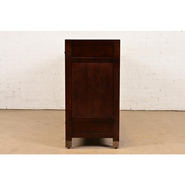 Michael Taylor for Baker Furniture Hollywood Regency Chinoiserie Mahogany Sideboard Credenza For Sale - Image 12 of 15