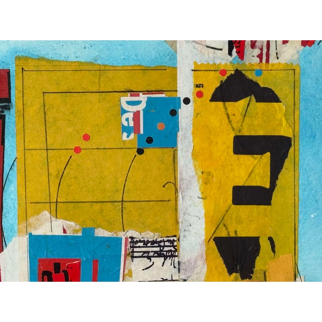 Blue Sam Middleton, Circle in the Square 89, Drawing Collage and Mixed Media on Paper For Sale - Image 8 of 10