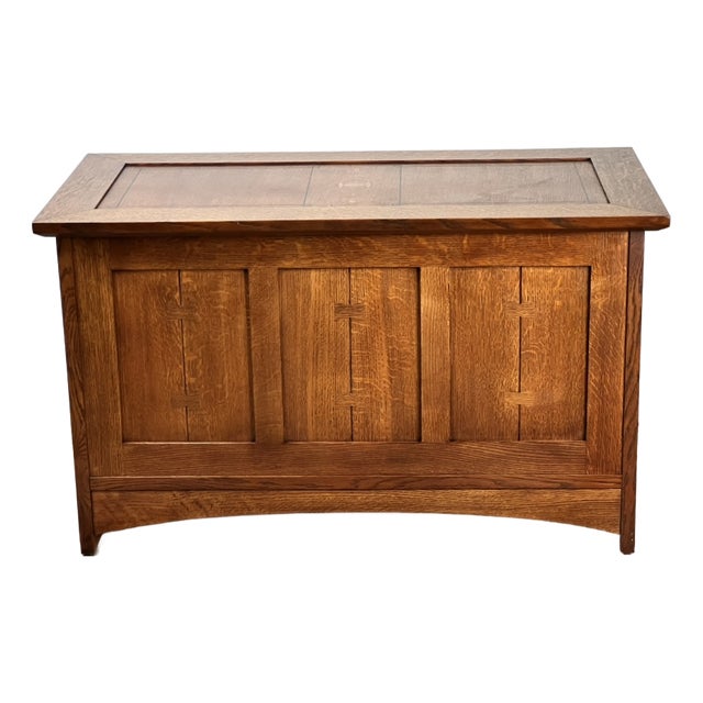 Vintage Stickley Harvey Ellis Millennium Edition Oak Blanket Chest For Sale