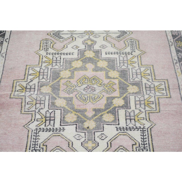 Turkish Vintage Turkish Anatolian Hand Knotted Wool Rug, 4'1"x7'2" For Sale - Image 3 of 4